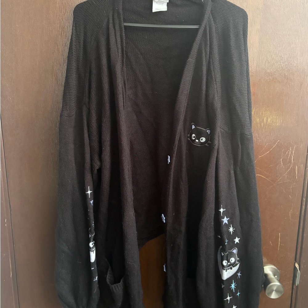 Choco Cat Embroidered Women's Sweater